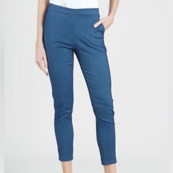 Ciara Sun Woo high waisted stretchy blue jean colored cropped pants xs - Picture 10 of 10